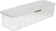 Cable Organizer Box Dustproof Transparent Cord Management Storage with Compartments for Data Cables and Easy to Clean for Use