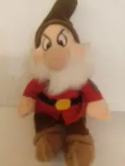 Grumpy Snow White Dwarf Disney Mini Bean Bag Plush 8" by Disney TUSH TAGS ONLY
