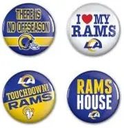 WinCraft NFL Round Button (4 Pack)