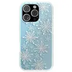 Designer Case For Apple iPhone (16,15,14,13,12,11,X,8,7),Snowflake Blue Print