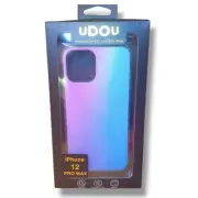 UDOU Purple Blue Apple iPhone 12 Pro Max Hardshell Case with Rubber Bumper