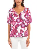 Karen Kane Paisley Print Blouse