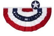 American Flag Bunting 2x4 Ft, Embroidered Patriotic Bunting Flags, 4th of jul...