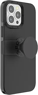 PopSockets: PopCase Phone Case for iPhone 13 Pro Max with a Repositionable PopGrip Slide Phone Stand and Grip with a Swappable Top - Black