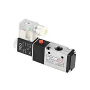 DC 12V 3-Way 2 Position 1/4"PT Pneumatic Air Control NC Solenoid Valve w/ Light