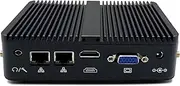 SJRC Celeron J4125 Dual Nic Fanless Mini PC Windows 11 Pro, DDR4 32GB RAM 512GB SSD Small Computer, WiFi, BT4.0, 2 RS232 COM, 4K, HDMI/VGA, Dual Display, Auto Power On