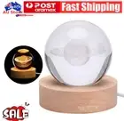 3D Crystal Ball Moon Planet Globe Table Lamp Usb Led Night Light Home Decor Gif↯