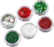 Christmas Glitter Nail Sequins,Winter Snowflake Nail Paillettes - Snowflake Nail Glitters Sequins, Nail Decorations Supplies for Home, Spa, Nail Shop