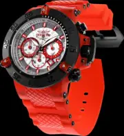 Invicta Men's Subaqua Noma Anatomic Watch 50MM Case Chrono Red Transparent Band