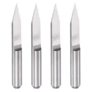 1/8" Shank 0.2mm Tip 30 Degree Solid Carbide Wood Engraving CNC Router Bit 4pcs