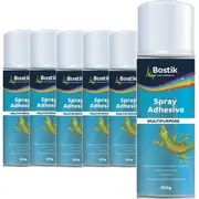6x Bostik Multi-Purpose Adhesive Glue Spray Can 350G