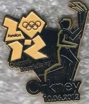 2012 London Olympic Torch Relay Orkney Games Mark Pin