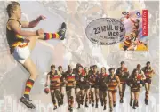 ADELAIDE CROWS FOOTBALL CLUB AFL CENTENARY 1996 FIRST DAY COVER STAMPED POST CAR