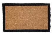 Black Border Natural 100% Coir Doormat Thick Welcome Entry Mat Four Corners