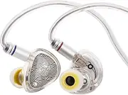 Linsoul TANGZU Wan'er S.G II in Ear Monitor, HiFi Wired Earbuds, 10mm Dynamic Driver PET Diaphragm Gaming IEM Earphones with 2Pin Detachable OFC Cable for Audiophile Musician (Clear White, 3.5mm)