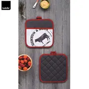 Country Cattle Set of 2 Pot Holders 21 x 21 cm by Ladelle