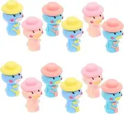 JEWEDECO 12pcs Animal Pen Set Pencil Tip Caps Extend Rod Cute Diy Stationery for Boys and Girls Adults