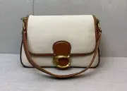 COACH Soft Tabby Shoulder Bag CS717 Women's crossbody White×Brown New Item