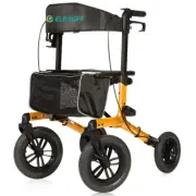 12” Deluxe Upright ELENKER Rollator Walker Medical Aid Stand Up Rolling Mobility