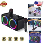 Bluetooth Karaoke Machine for Kids & Adults - Wireless Dual Microphones Included