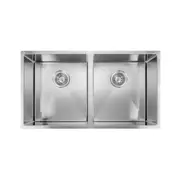 AGUZZO Stainless Steel Kitchen Sink - 820mm Double Bowl - Top/Under Mount