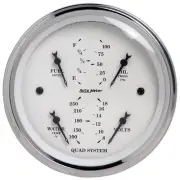 Auto Meter 1612 Old Tyme White Quad Gauge