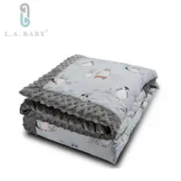 在飛比找momo購物網優惠-【L.A. Baby】高級保暖樂豆毯 暖柔(110 x 14