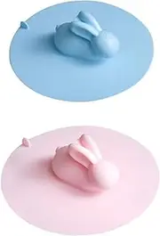 Cute Rabbit Sink Strainer 5pcs Silicone Sink Cover Odor-Proof for Kitchen Bathroom