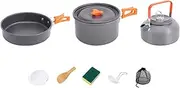 Generic Camping Cookware Set with Storage Bag Saucepan Cookset Portable Cooking Pot Pan