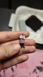 Diorama Scene Props Resin 1/64Bearded Chef Miniature Figure Painted Doll Toys