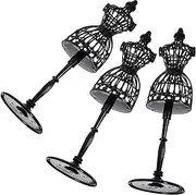 3pcs Doll Clothes Hanger Mini Mannequin Model Clothing Stand Doll Dress Display Rack Doll Dress Support Doll Dress Display Shelf Doll Rack Doll Dress Supplies Plastic Black