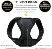 Posture Corrector Adjustable Upper Back Brace For Clavicle Support Unisex