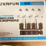ZERFUN Pro Wireless Microphone System 4 Channel, UHF Cordless Handheld Headsets