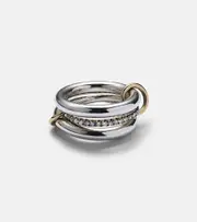 [Spinelli Kilcollin] Spinelli Kilcollin Libra Noir sterling silver and 18kt gold rings with diamonds P silver