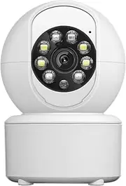 2.0MP Double Light WiFi Electronic PTZ Indoor Security Camera Sound and Light Alarm, Two-Way Talk, Color Night Vision, Humanoid Tracking