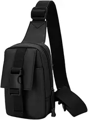 [LIGIGWASH] Portable Camouflage Crossbody Bag for Men Wear Resistant Shoulder Bag Multi Function Phone Pouch for Outdoor Activities for Hiking and Travel