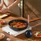 Mini Frying Pan Saucepan with Wood Handle Burnt Oil Nonstick Surface Mini