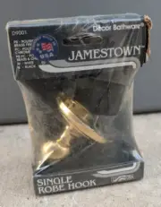 Jamestown Decor Bathroom Single robe hook Polished Brass D9001PB