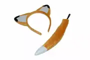 GIZZY Fox Ears on Headband and Tail Set. Fancy Dress, Book day.
