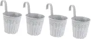 BESPORTBLE 4pcs Retro Tin Flower Pot Retro Decor Decoration Flower Pot Home Decoration Balcony Bucket Garden Hanging Bucket Gardening Bonsai Balcony Flowerpot Iron Flowerpot Iron
