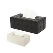 Leather Tissue Box Holder Rectangular Tissue Dispenser for Living Room Home