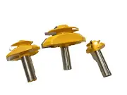 45 Degree Angle Lock Miter Router Bit Set 1/2 Inch Shank 3Pcs Brand New