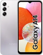 [Samsung] Galaxy A14 (SM-A145P/DS) Dual SIM,128GB + 4GB, Factory Unlocked GSM, International Version (Fast Car Charger Bundle) - No Warranty - (Silver)