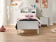 Durham Feature Bed Frame - King Single / White