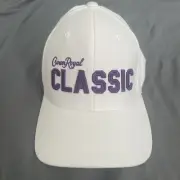 NWT Travis Matthew Crown Royal Classic White Purple Ball Cap S/M Flexfit Hat
