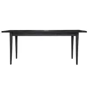 NNEDSZ Claire Dining Table 180cm Solid Oak Wood Home Dinner Furniture - Black