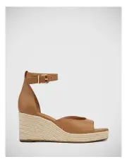 [Wittner] Nissa Leather Espadrille Wedge in Dark Sand
