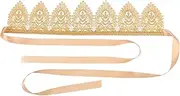 [Outanaya] Stylish Boys and Girls Crown Hair Band Delicate Lace Design Elastic Headband for All Head Sizes Perfect for Dress-up