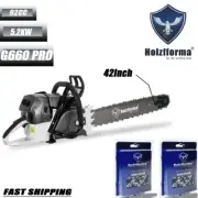 92cc Holzfforma G660 PRO Chainsaw Power Head 42" Bar Standard Ripping Skip Chain