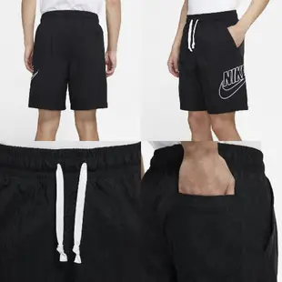 Nike 短褲 NSW Alumni Woven Shorts 大勾勾 抽繩鬆緊 男款 運動褲 黑 藍 任選【ACS】